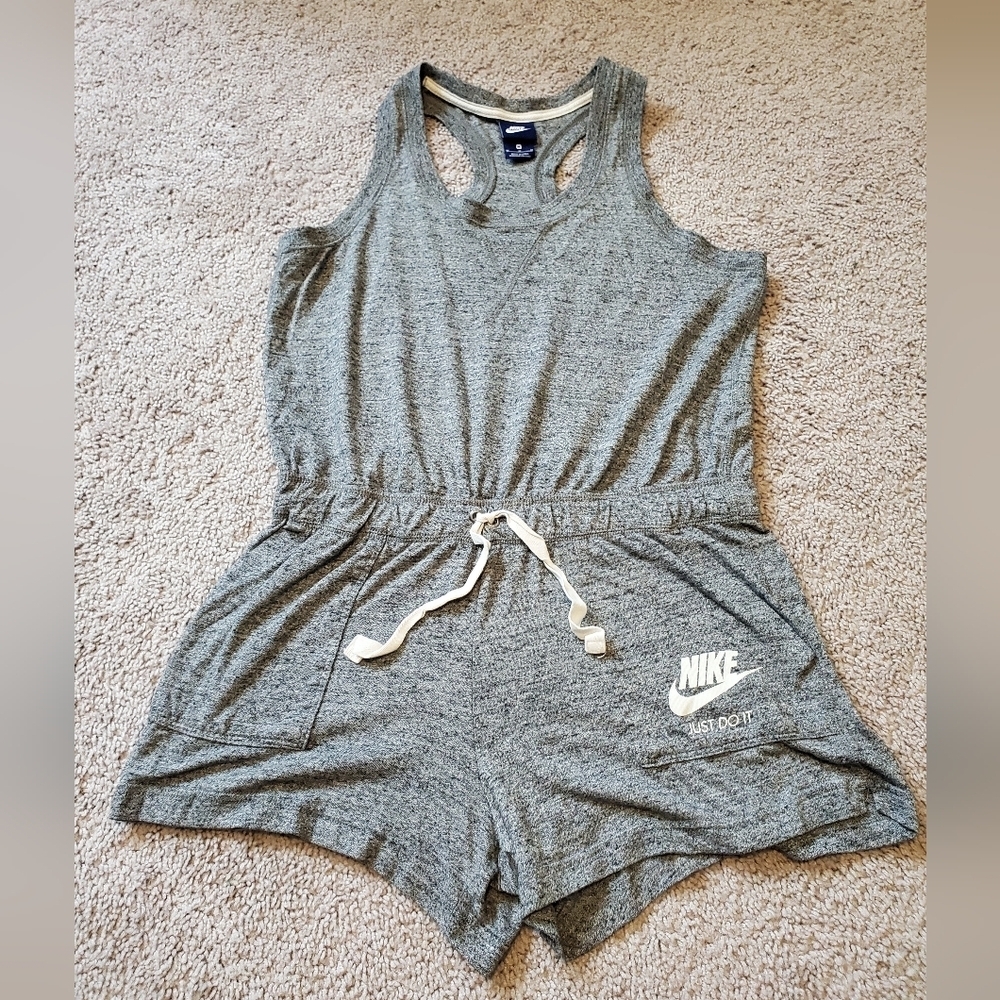 Nike Gray Sleeveless Shorts Romper